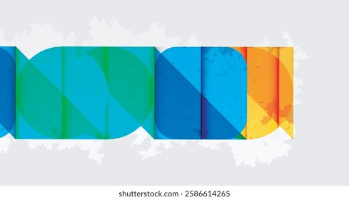 Grainy stain texture geometric abstract background with circles, squares and lines. Vector Illustration For Wallpaper, Banner, Background, Card, Book Illustration, landing page