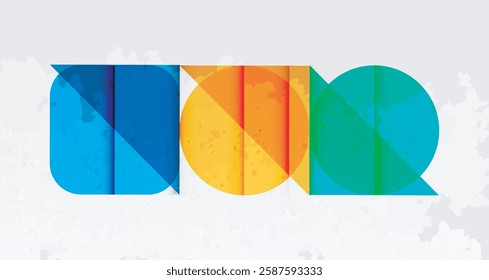 Grainy stain texture geometric abstract background with circles, squares and lines. Vector Illustration For Wallpaper, Banner, Background, Card, Book Illustration, landing page