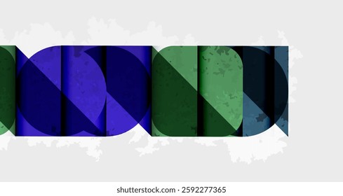 Grainy stain texture geometric abstract background with circles, squares and lines. Vector Illustration For Wallpaper, Banner, Background, Card, Book Illustration, landing page
