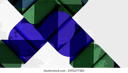 Grainy stain texture geometric abstract background with circles, squares and lines. Vector Illustration For Wallpaper, Banner, Background, Card, Book Illustration, landing page