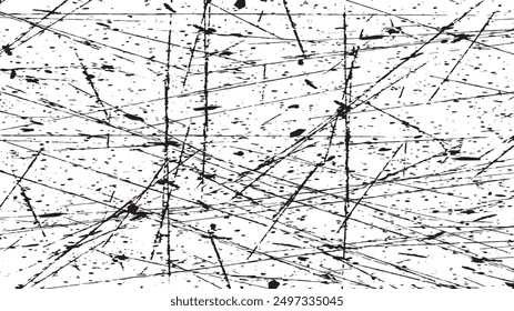 Grainy texture with black and white ink splatter on vintage distressed background, featuring grunge overlay, perfect for retro abstract design and illustration template