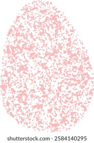 Grainy Texture Egg Silhouette Vector Illustration