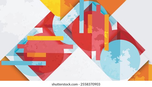 Grainy texture geometric abstract background. Vector Illustration For Wallpaper, Banner, Background, Card, Book Illustration, landing page