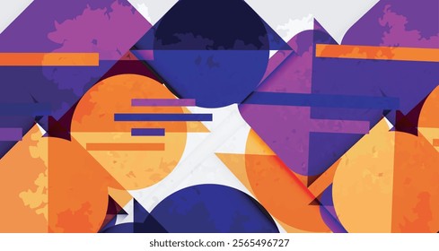 Grainy texture geometric abstract background. Vector Illustration For Wallpaper, Banner, Background, Card, Book Illustration, landing page