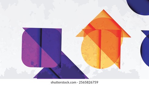 Grainy texture geometric abstract background. Vector Illustration For Wallpaper, Banner, Background, Card, Book Illustration, landing page