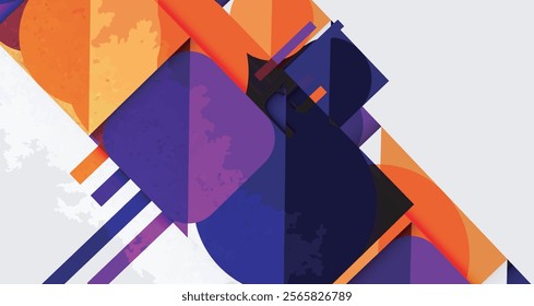 Grainy texture geometric abstract background. Vector Illustration For Wallpaper, Banner, Background, Card, Book Illustration, landing page