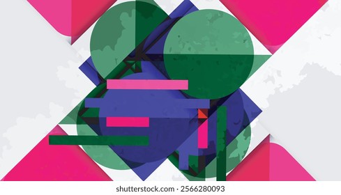 Grainy texture geometric abstract background. Vector Illustration For Wallpaper, Banner, Background, Card, Book Illustration, landing page