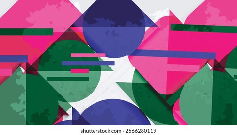 Grainy texture geometric abstract background. Vector Illustration For Wallpaper, Banner, Background, Card, Book Illustration, landing page