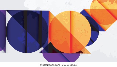 Grainy texture geometric abstract background. Vector Illustration For Wallpaper, Banner, Background, Card, Book Illustration, landing page