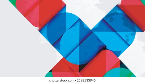 Grainy texture geometric abstract background. Vector Illustration For Wallpaper, Banner, Background, Card, Book Illustration, landing page