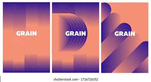 Grainy textured geometric background templates  Dynamic gradient lines    shapes  