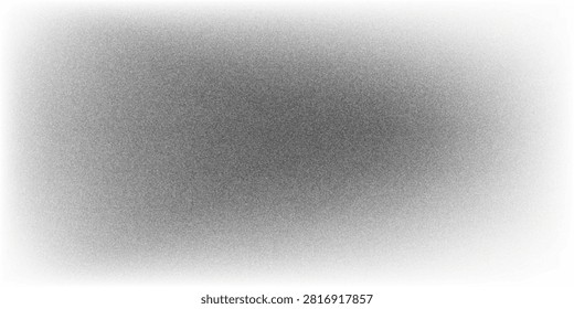 Grainy Vignette Texture Background With Vintage Film Noise And Soft White Edges