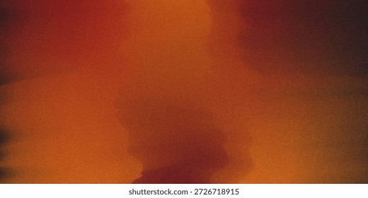 körniger warmer Farbverlauf mit Rauschen orange schwarz lila rot blau Farben Banner Plakatabdeckung abstraktes Hintergrund-Design. Farbverlauf-Rauscheffekt für Social Media, trendigen warmen Ton und Vintage-Stil