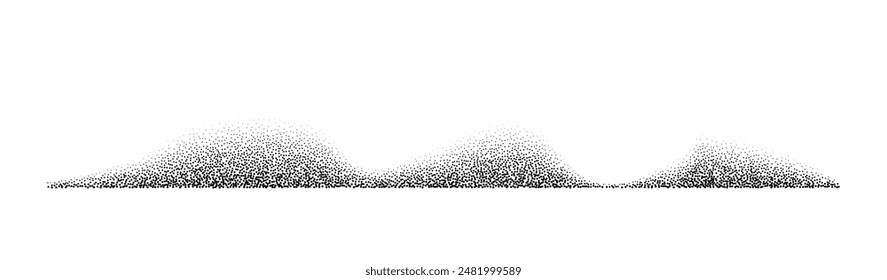Onda de grano con gradiente de ruido. Textura ondulada punteada con grano. patrón de grunge de Vector