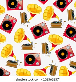 Grammafon and turntable pattern