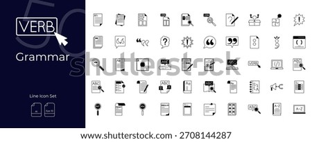 Grammar Duotone Editable Icons set