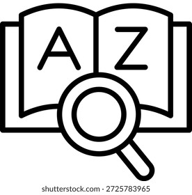 Grammar Icon Line Vector Illustration