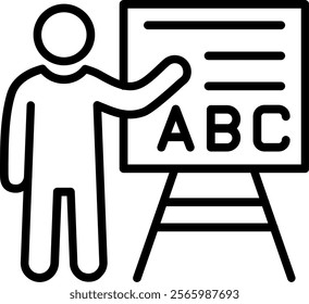 Grammar Line Vector Icon Design