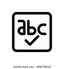 Grammar (Text Edition) icon outline vector. isolated on white background