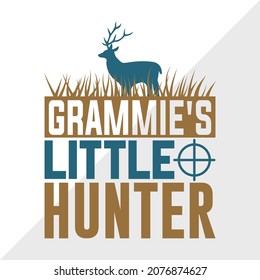 Grammies Little Hunter Printable Vector Illustration