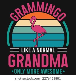 Grammingo like a normal grandma vintages tshirt design 