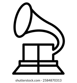 Grammy icon line vector illustration