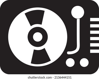 Icono de gramófono ilustración vectorial sobre fondo blanco..eps
