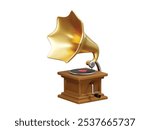 Gramophone 3D Render Illustration Icon