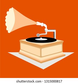 gramophone colorful design logo
