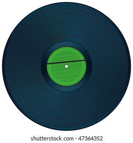 Gramophone disc on a white background