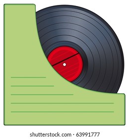 Gramophone disk in an envelope