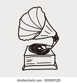 gramophone doodle