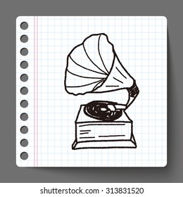 gramophone doodle
