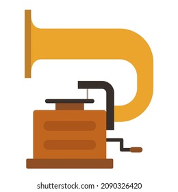 gramophone flat clipart vector illustration