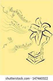 gramophone flower