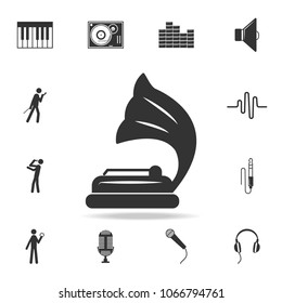 Gramophone icon. Detailed set of music icons. Premium quality graphic design. One of the collection icons for websites web design mobile app on white background