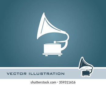 Gramophone Icon. Eps-10.