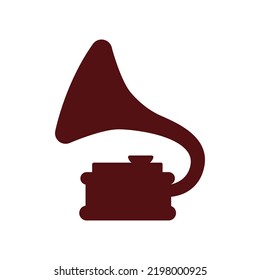 gramophone icon. gramophone flat design sign