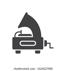 Gramophone icon. flat simple pictogram. phonograph vector illustration