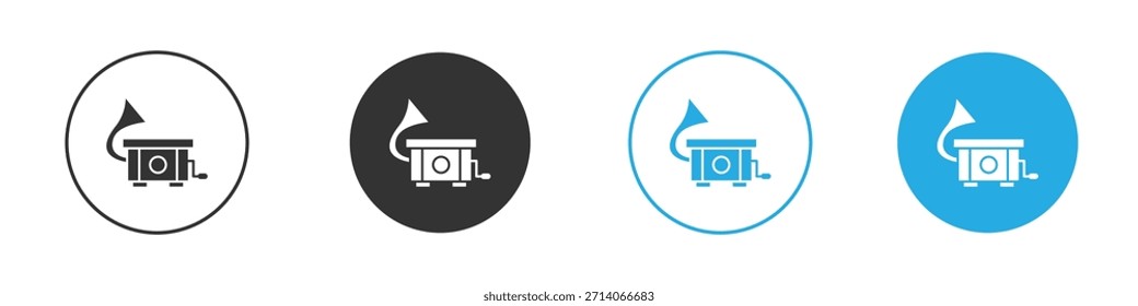Gramophone icon. Graphic icon design template