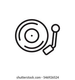 gramophone icon illustration isolated vector sign symbol