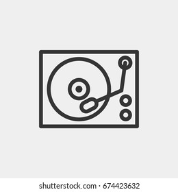 Gramophone icon illustration isolated vector sign symbol