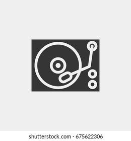 Gramophone icon illustration isolated vector sign symbol