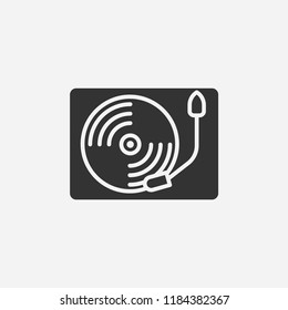 Gramophone icon illustration,vector - sign symbol