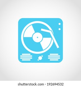 Gramophone Icon Isolated on White Background