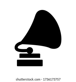 gramophone icon or logo isolated sign symbol vector illustration - high quality black style vector icons
