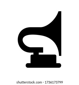 gramophone icon or logo isolated sign symbol vector illustration - high quality black style vector icons
