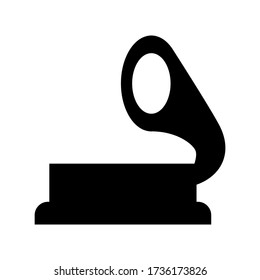 gramophone icon or logo isolated sign symbol vector illustration - high quality black style vector icons
