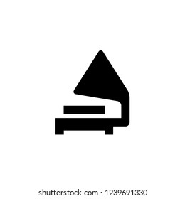 Gramophone icon. Retro music sign