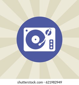 gramophone icon. sign design. background